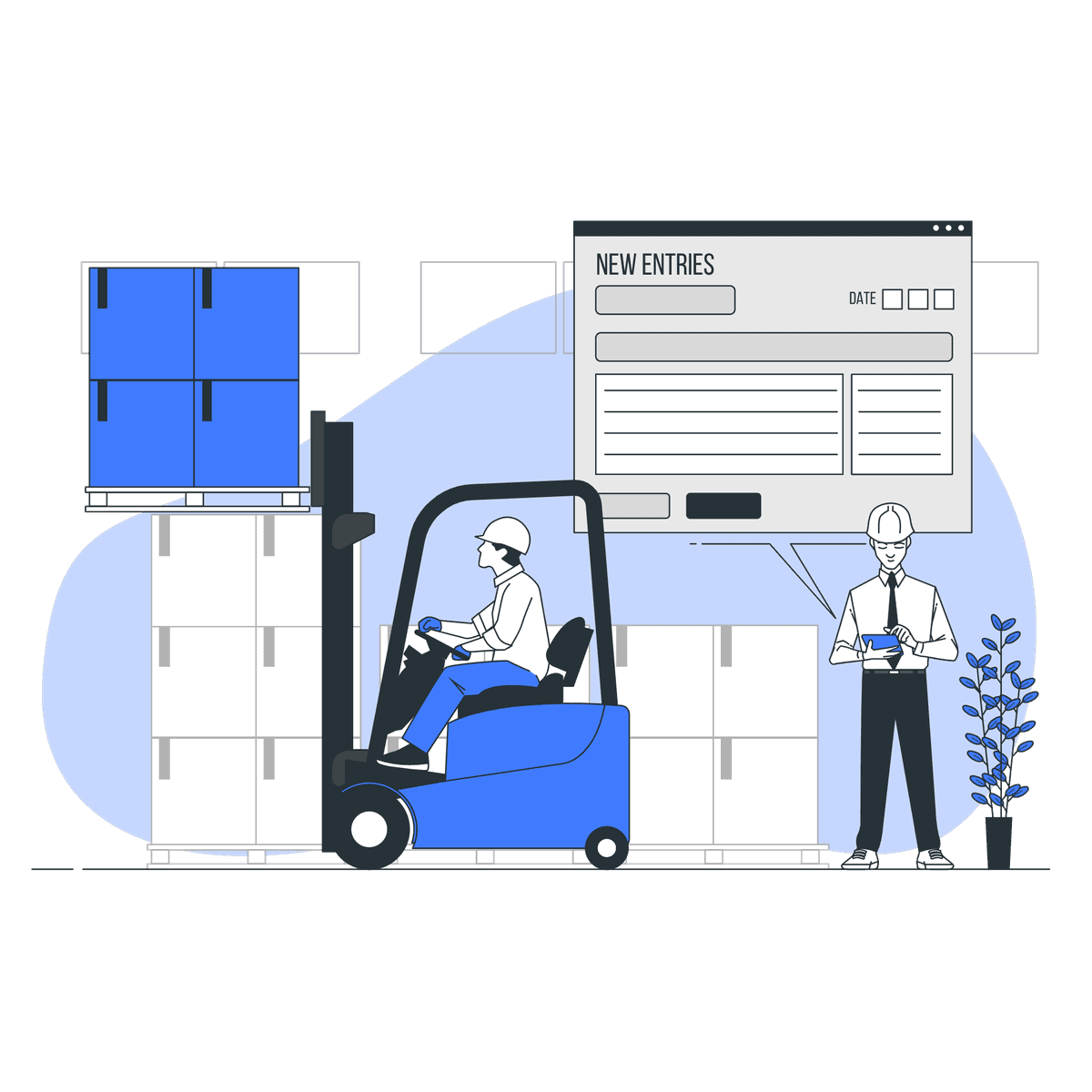 Streamline logistics processes illustration